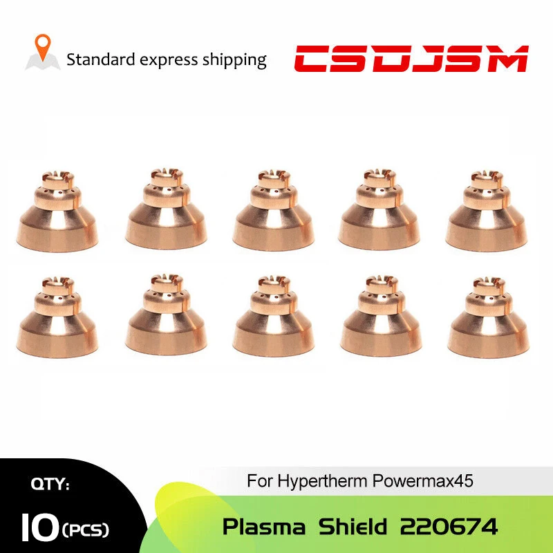 CSDJSM,10pk 220674 Plasma Cutter Shield/deflector For Hypertherm Powermax45 Plasma Torch
CSDJSM,10pk 220674 Plasma Cutter Shield/deflector For Hypertherm Powermax45 Plasma Torch