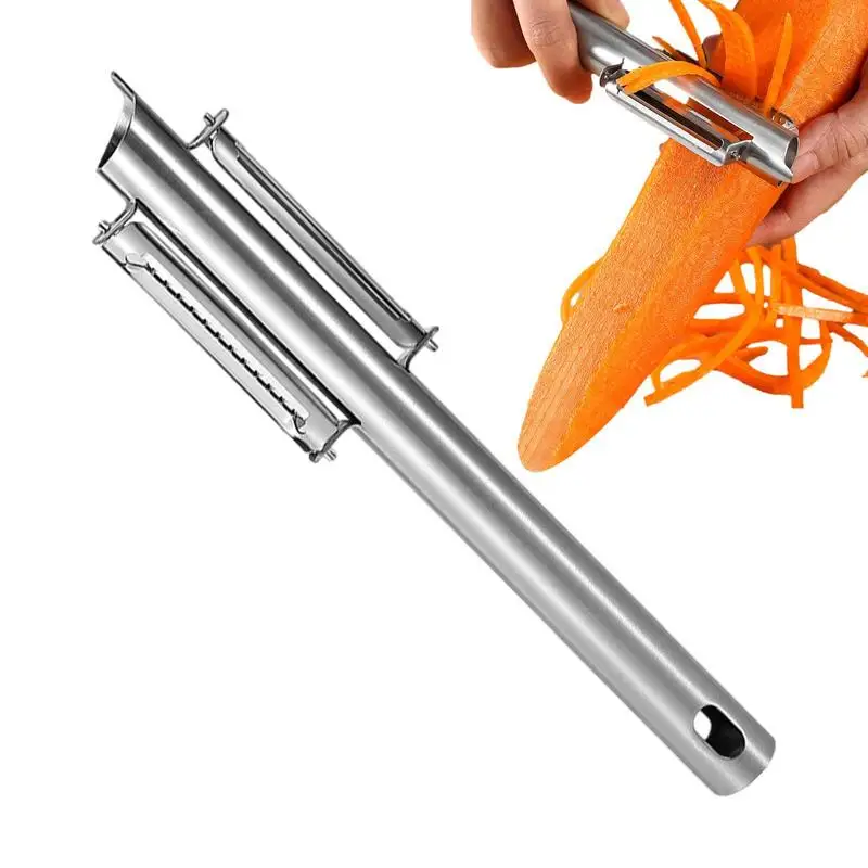 2 In 1 Fruit And Vegetable Peeler High Quality Stainless Steel Carrot Peeler Multipurpose & Durable Vegetable Cutter For Kitchen
2 In 1 Fruit And Vegetable Peeler High Quality Stainless Steel Carrot Peeler Multipurpose & Durable Vegetable Cutter For Kitchen