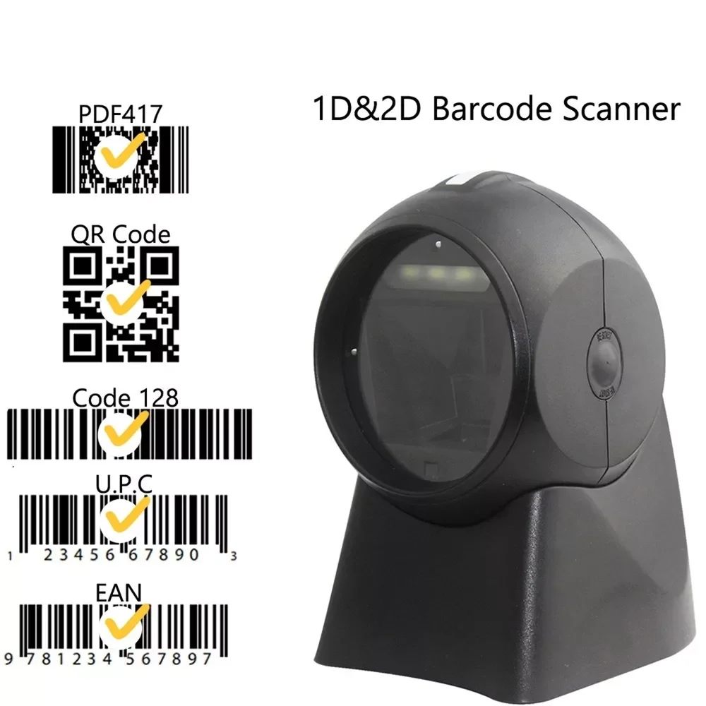 Новый 2D Сканер Штрих-Кода Автоматический Sense 1D 2D QR-код настольный считыватель штрих-кода для супермаркетов и магазинов
Новый 2D Сканер Штрих-Кода Автоматический Sense 1D 2D QR-код настольный считыватель штрих-кода для супермаркетов и магазинов