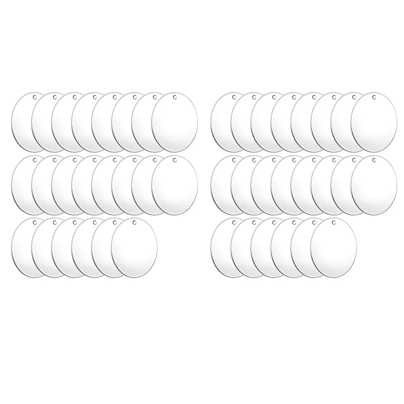 44 Pieces Acrylic Blanks Clear Ornaments Blanks Acrylic Round Circle Disc With Hole Acrylic Blank For Keychain
44 Pieces Acrylic Blanks Clear Ornaments Blanks Acrylic Round Circle Disc With Hole Acrylic Blank For Keychain