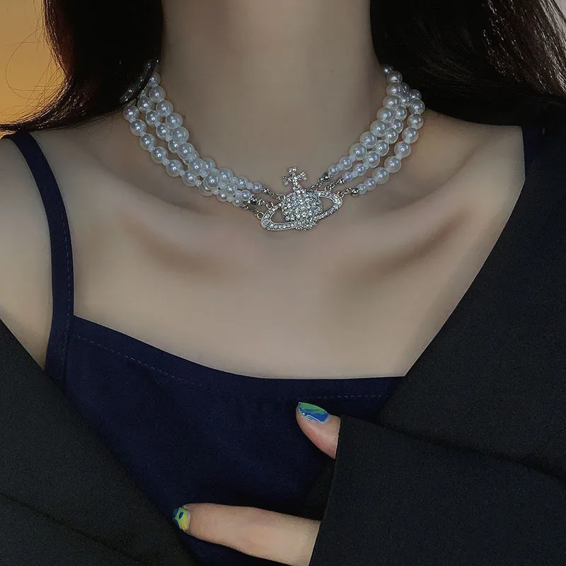 Crown Diamond Pearl Necklace Female Ins Cold Wind Planet Clavicle Chain Female Fashion Light Luxury Jewelry
Crown Diamond Pearl Necklace Female Ins Cold Wind Planet Clavicle Chain Female Fashion Light Luxury Jewelry