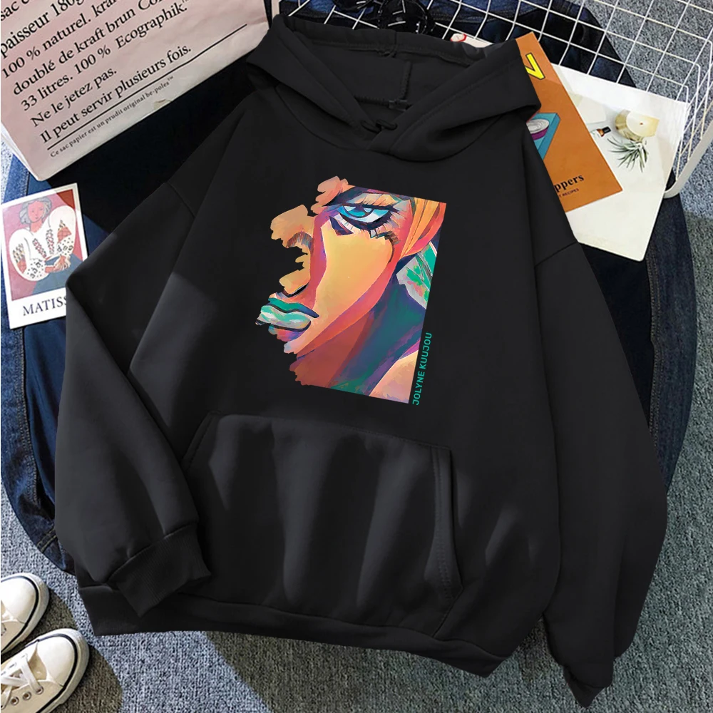 Female Hoodie Anime Jojo'S Bizarre Adventure Print Top Woman Oversized Long-Sleeved Fashion Japanese Manga 2022 New Lady Clothes 
Female Hoodie Anime Jojo'S Bizarre Adventure Print Top Woman Oversized Long-Sleeved Fashion Japanese Manga 2022 New Lady Clothes