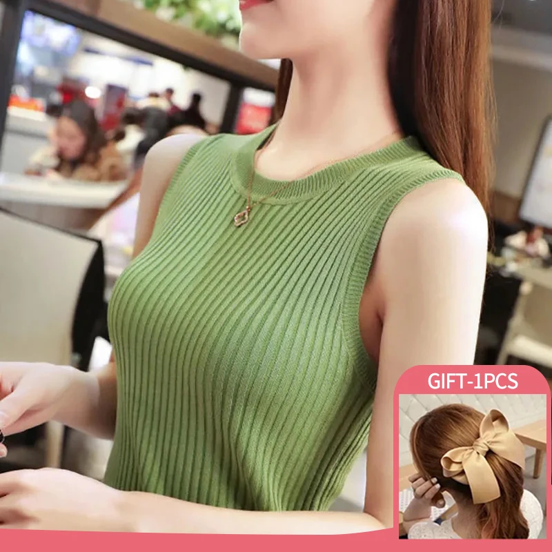 Ice Silk Tank Top Summer Women's Vest Solid Color O-neck Thin Loose Sleeveless Vest Casual Crop Tops Bottoming Plus Size Shirt
Ice Silk Tank Top Summer Women's Vest Solid Color O-neck Thin Loose Sleeveless Vest Casual Crop Tops Bottoming Plus Size Shirt