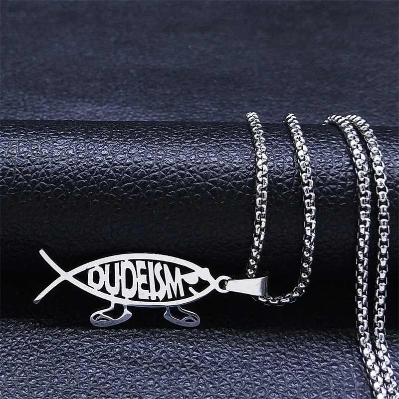 Vintage Dudeism Fish Shape Pendant Necklace Stainless Steel Silver Color Realism Necklaces Jewelry corrente masculina N7086S02 
Vintage Dudeism Fish Shape Pendant Necklace Stainless Steel Silver Color Realism Necklaces Jewelry corrente masculina N7086S02