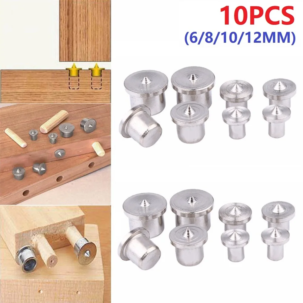10Pcs 6/8/10/12mm Dowel Centre Point Wood Timber Marker Hole Tenon Center Set Woodworking Log Tenon Top Log Dowel DIY Locator
10Pcs 6/8/10/12mm Dowel Centre Point Wood Timber Marker Hole Tenon Center Set Woodworking Log Tenon Top Log Dowel DIY Locator