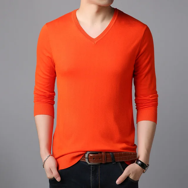 men V-neck solid color long sleeve sweaters loose men's Autumn winter bottoming shirt 1191
men V-neck solid color long sleeve sweaters loose men's Autumn winter bottoming shirt 1191
