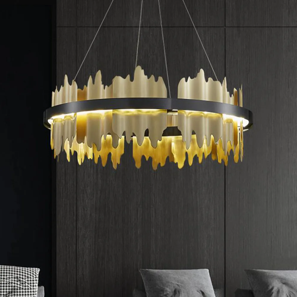 jmmxiuz 2022 modern circular ring full copper simple mountain chandelier living room bedroom golden black chandelier
jmmxiuz 2022 modern circular ring full copper simple mountain chandelier living room bedroom golden black chandelier