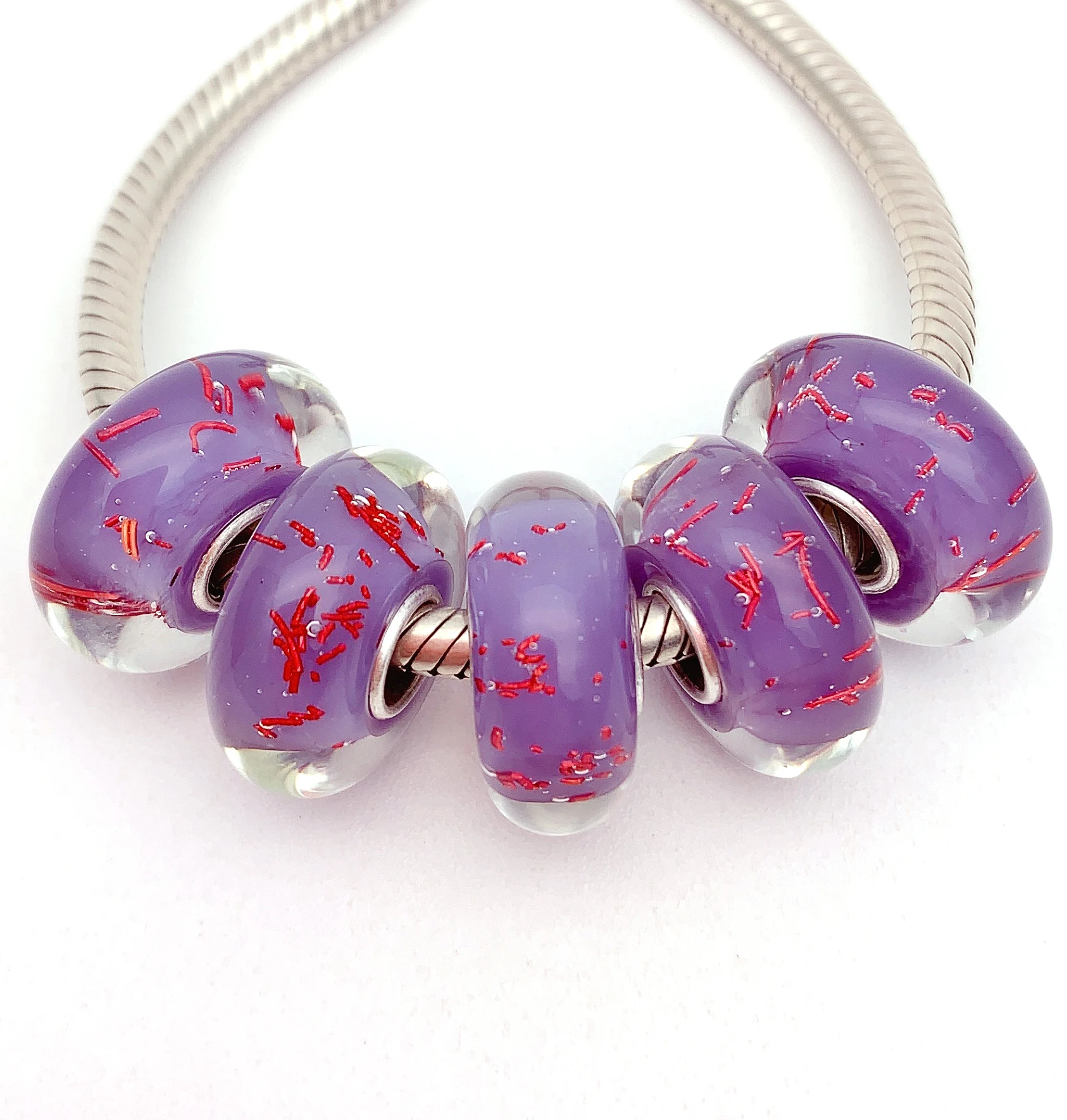 XHYG362 5X 100% Authenticity S925 Sterling Silver Beads Murano GlassBeads Fit European Charms Bracelet Diy Jewelry Lampwork
XHYG362 5X 100% Authenticity S925 Sterling Silver Beads Murano GlassBeads Fit European Charms Bracelet Diy Jewelry Lampwork