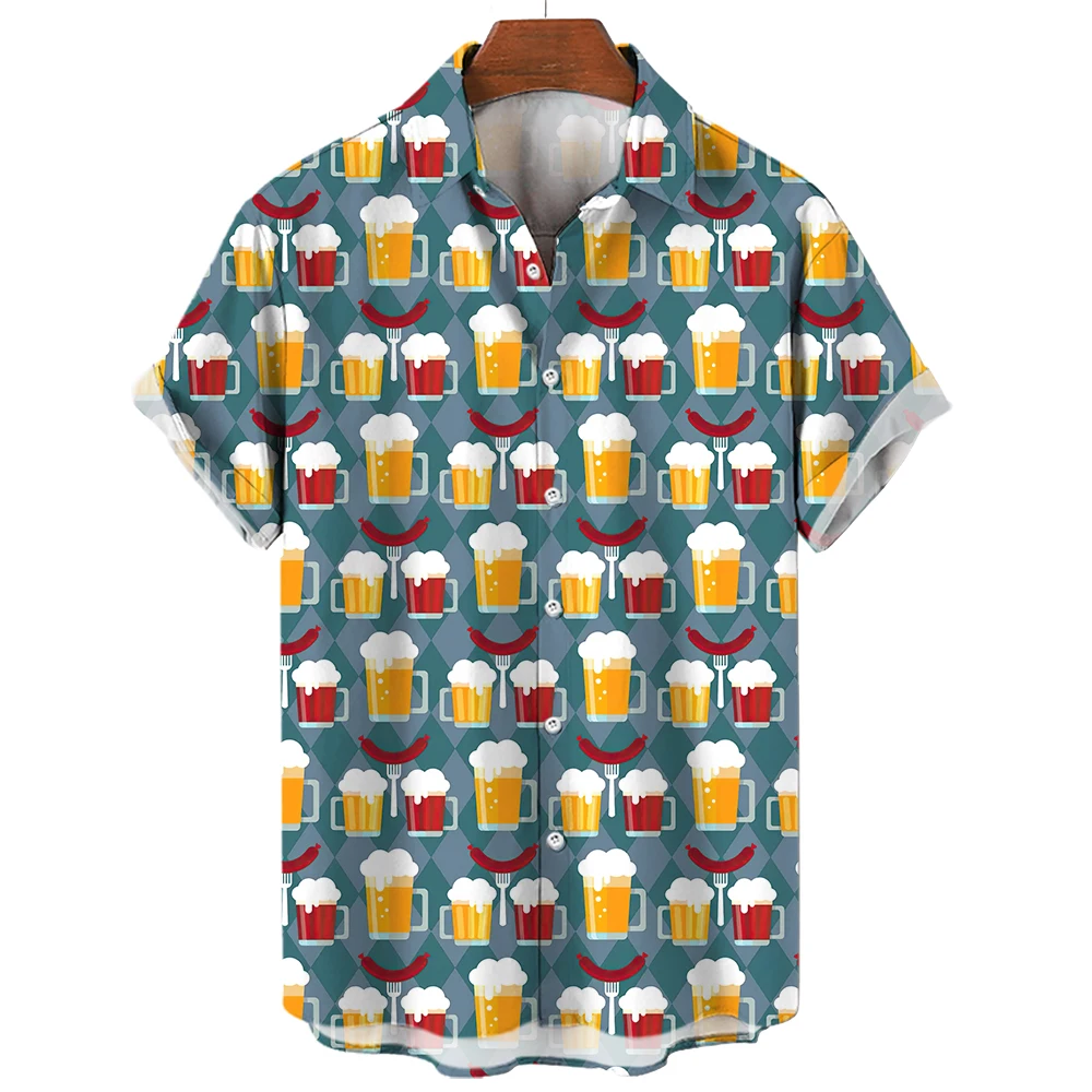 Hawaiian Shirt Men T Shirt Personality Beer Print Pattern Summer Daily Street Oversized Lapel Top Men T-Shirt Shirt Clothing 202
Hawaiian Shirt Men T Shirt Personality Beer Print Pattern Summer Daily Street Oversized Lapel Top Men T-Shirt Shirt Clothing 202