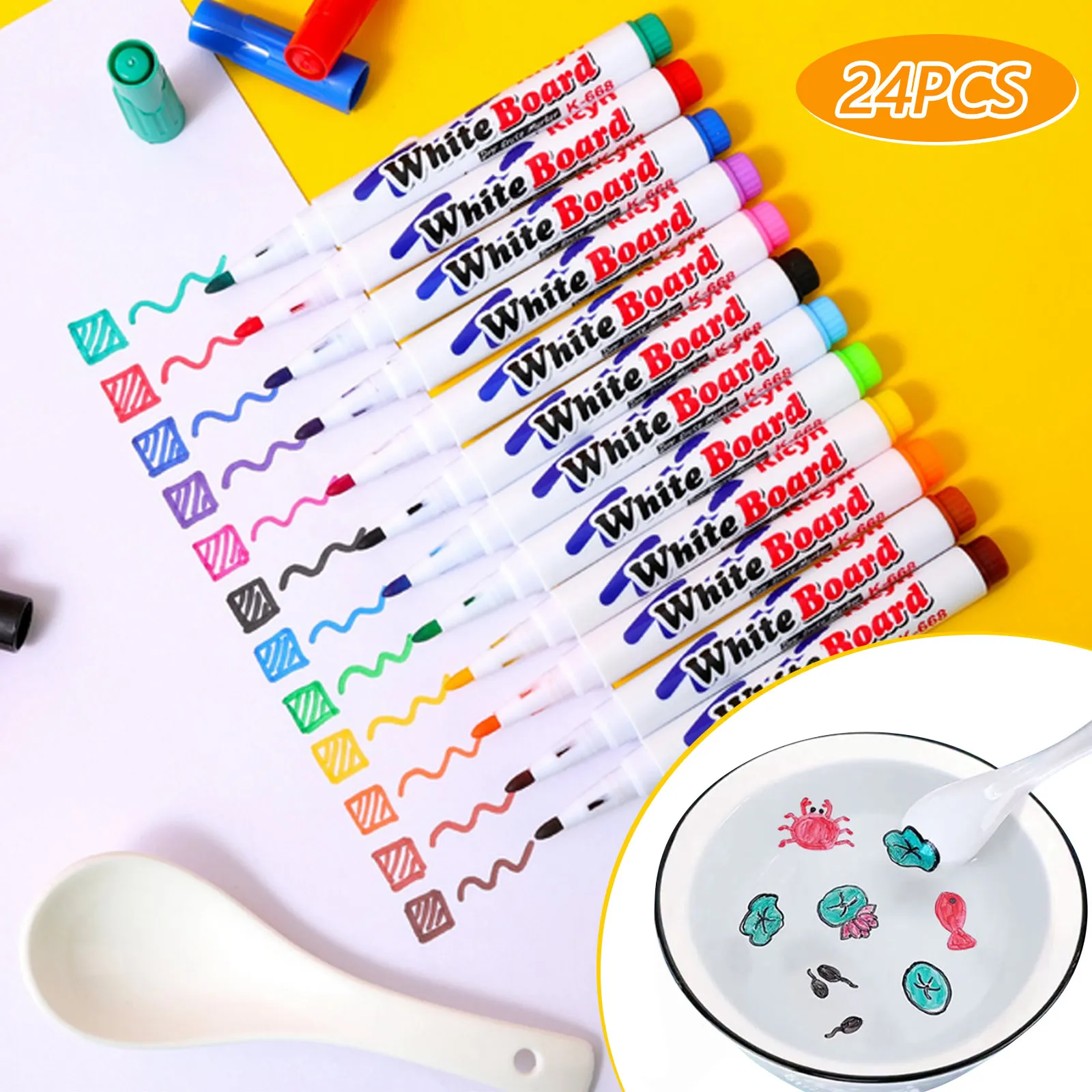 Floating Pen Magical Water Painting Penc 8\12\16\124Colors Colorful Mark Pen Children's Early Education Toys Whiteboard Markers
Floating Pen Magical Water Painting Penc 8\12\16\124Colors Colorful Mark Pen Children's Early Education Toys Whiteboard Markers