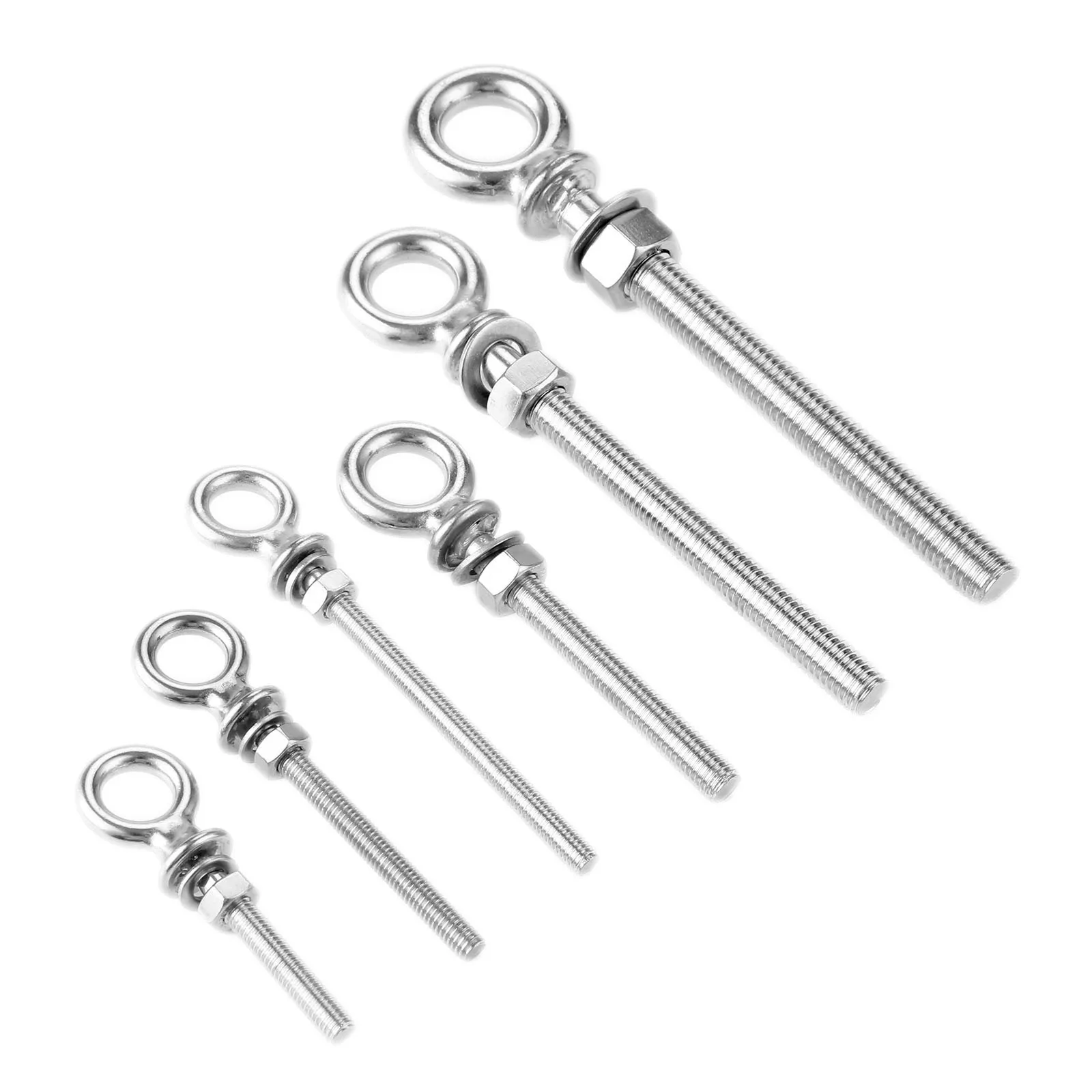 Marine Stainless Steel Lifting Eye Bolts Eyebolts with Nuts & Washers Set Round Ring Hook Bolt Screw Fasterners M6 M8 M10 M12
Marine Stainless Steel Lifting Eye Bolts Eyebolts with Nuts & Washers Set Round Ring Hook Bolt Screw Fasterners M6 M8 M10 M12
