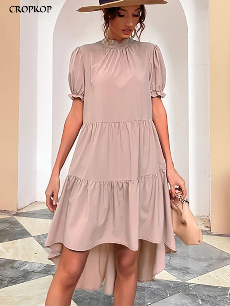 Summer Puff Sleeve Dress Woman Elegant Bandage Ruffle Irregular Dresses For Women 2022 Casual Loose Solid Big Hem Midi Dress
Summer Puff Sleeve Dress Woman Elegant Bandage Ruffle Irregular Dresses For Women 2022 Casual Loose Solid Big Hem Midi Dress