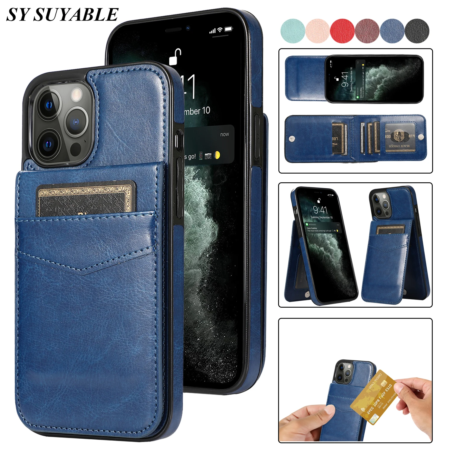 Wallet Card Case For iPhone 13 12 Mini 11 Pro XS Max XR X 8 7 6 6S Plus SE 2020 2022 Shockproof Stand Holder Leather Phone Cover
Wallet Card Case For iPhone 13 12 Mini 11 Pro XS Max XR X 8 7 6 6S Plus SE 2020 2022 Shockproof Stand Holder Leather Phone Cover