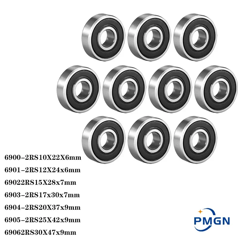 10pcs Bearing 6900 6901 6902 6903 6904 6905 6906 2RS RS Deep Groove Ball Bearing Double Seal Thin Section 6905 2rs Ball Bearings
10pcs Bearing 6900 6901 6902 6903 6904 6905 6906 2RS RS Deep Groove Ball Bearing Double Seal Thin Section 6905 2rs Ball Bearings