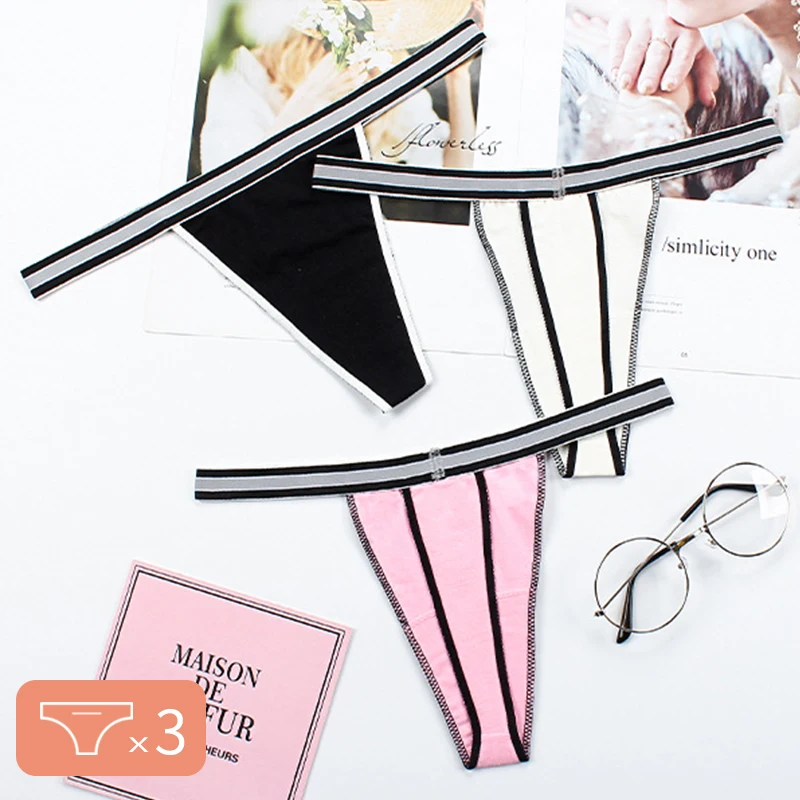3pcs/set Women Sexy Panties Cotton Underwear G-String Thong Light Weight Breathable Underpant Female Intimates Lingerie T Back
3pcs/set Women Sexy Panties Cotton Underwear G-String Thong Light Weight Breathable Underpant Female Intimates Lingerie T Back