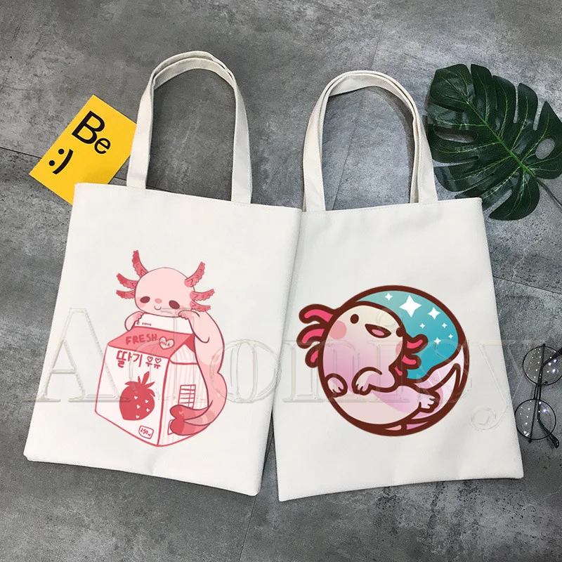 Axolotl Women Canvas Shopping Bag Letters Print Female Cloth Shoulder Bag Eco Handbag Tote Reusable Grocery Shopper Bags
Axolotl Women Canvas Shopping Bag Letters Print Female Cloth Shoulder Bag Eco Handbag Tote Reusable Grocery Shopper Bags
