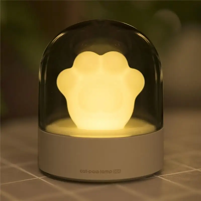 Creative Night Light Cat Paw Light Music Box USB Charging Built-in Light Automatically Switch Ornament Home Room Holiday Gift030
Creative Night Light Cat Paw Light Music Box USB Charging Built-in Light Automatically Switch Ornament Home Room Holiday Gift030