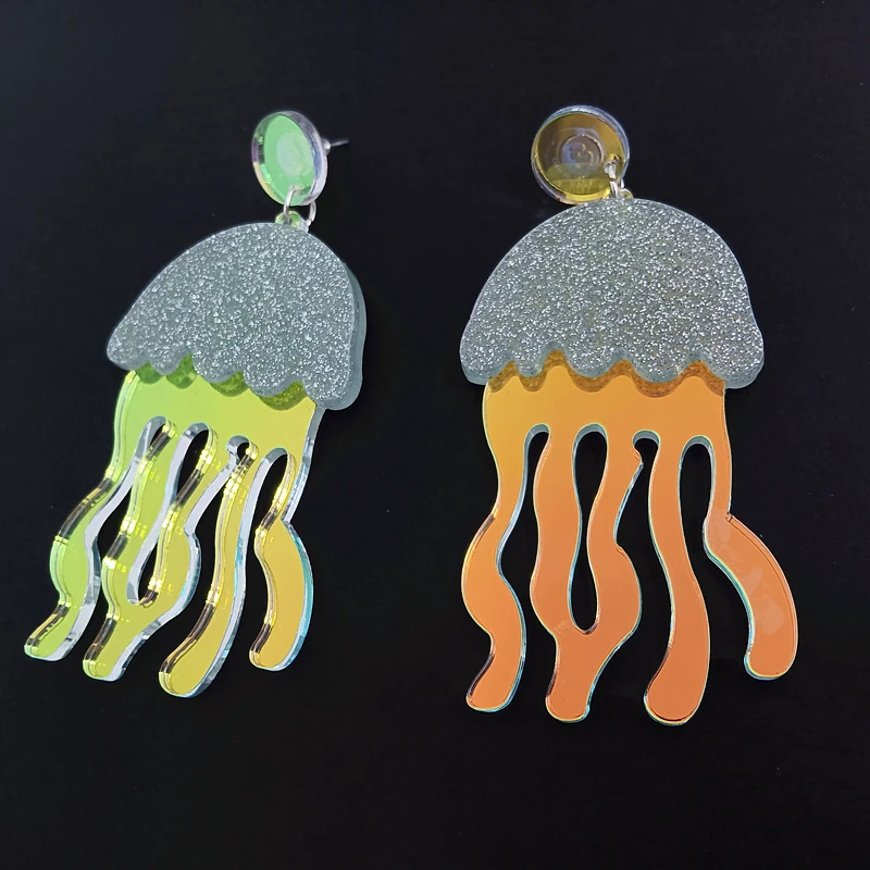 KUGUYS Glitter Acrylic Illusory Color Jellyfish Drop Earrings for Womens Girls Kids Trendy Jewelry Fashion Accessories
KUGUYS Glitter Acrylic Illusory Color Jellyfish Drop Earrings for Womens Girls Kids Trendy Jewelry Fashion Accessories