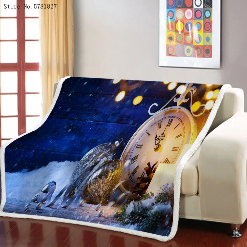 Clock 3D Printed Sherpa Blanket Merry Christmas Picnic Travel Weighted Blanket for Bedroom Nap Office Decoration
Clock 3D Printed Sherpa Blanket Merry Christmas Picnic Travel Weighted Blanket for Bedroom Nap Office Decoration