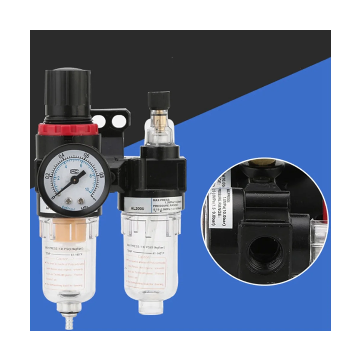 Water Separator -AFC2000 G1/4 Air Compressor Oil Water Separator Air Filter Used to Reduce Pressure Valve Regulator
Water Separator -AFC2000 G1/4 Air Compressor Oil Water Separator Air Filter Used to Reduce Pressure Valve Regulator