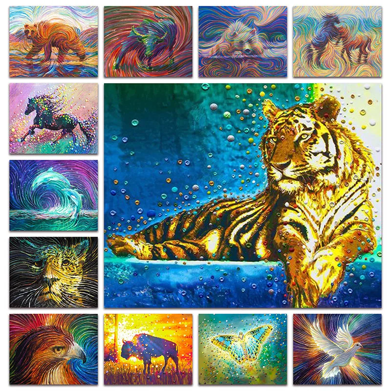 Full Diamond embroidery Animal tiger bear horse Diamond mosaic cow butterfly DIY 3D Diamond painting penguin deer eagle pigeon
Full Diamond embroidery Animal tiger bear horse Diamond mosaic cow butterfly DIY 3D Diamond painting penguin deer eagle pigeon