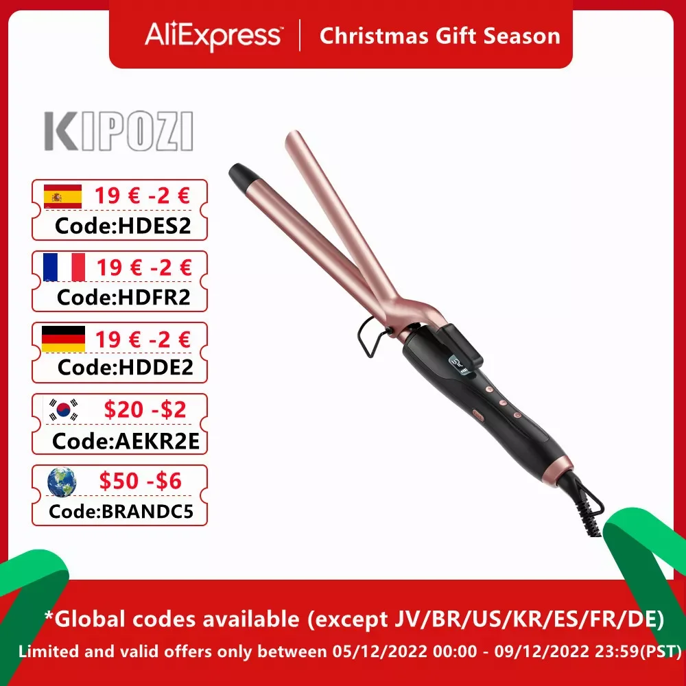 NEW KIPOZ Curling Wand 19mm, Ceramic Barrel Pro hair curler with Adjustable Temperature, Include Heat Resistant Glove Travel Siz
NEW KIPOZ Curling Wand 19mm, Ceramic Barrel Pro hair curler with Adjustable Temperature, Include Heat Resistant Glove Travel Siz
