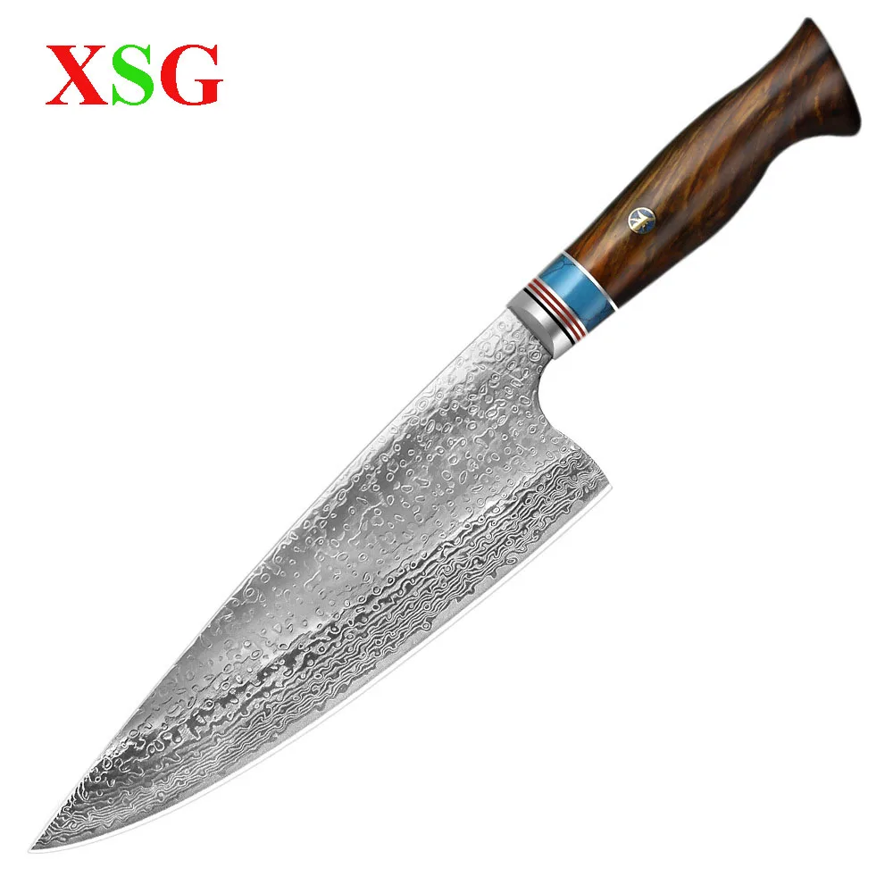 XSG VG10 Damascus Big Chef Knife Japanese Salmon Knives 67 Layers Steel Blade Meat Cleaver Ergonomics Wood Handle
XSG VG10 Damascus Big Chef Knife Japanese Salmon Knives 67 Layers Steel Blade Meat Cleaver Ergonomics Wood Handle