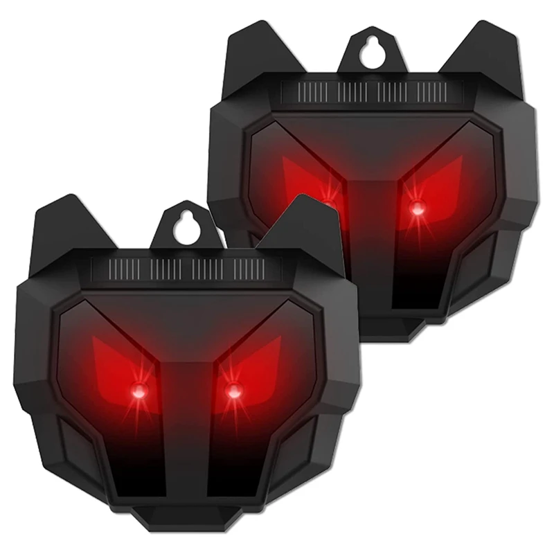 Solar Nocturnal Animal Repeller Predator Coyote Repellent Devices Waterproof Fox Deer Deterrent With Red LED Light
Solar Nocturnal Animal Repeller Predator Coyote Repellent Devices Waterproof Fox Deer Deterrent With Red LED Light
