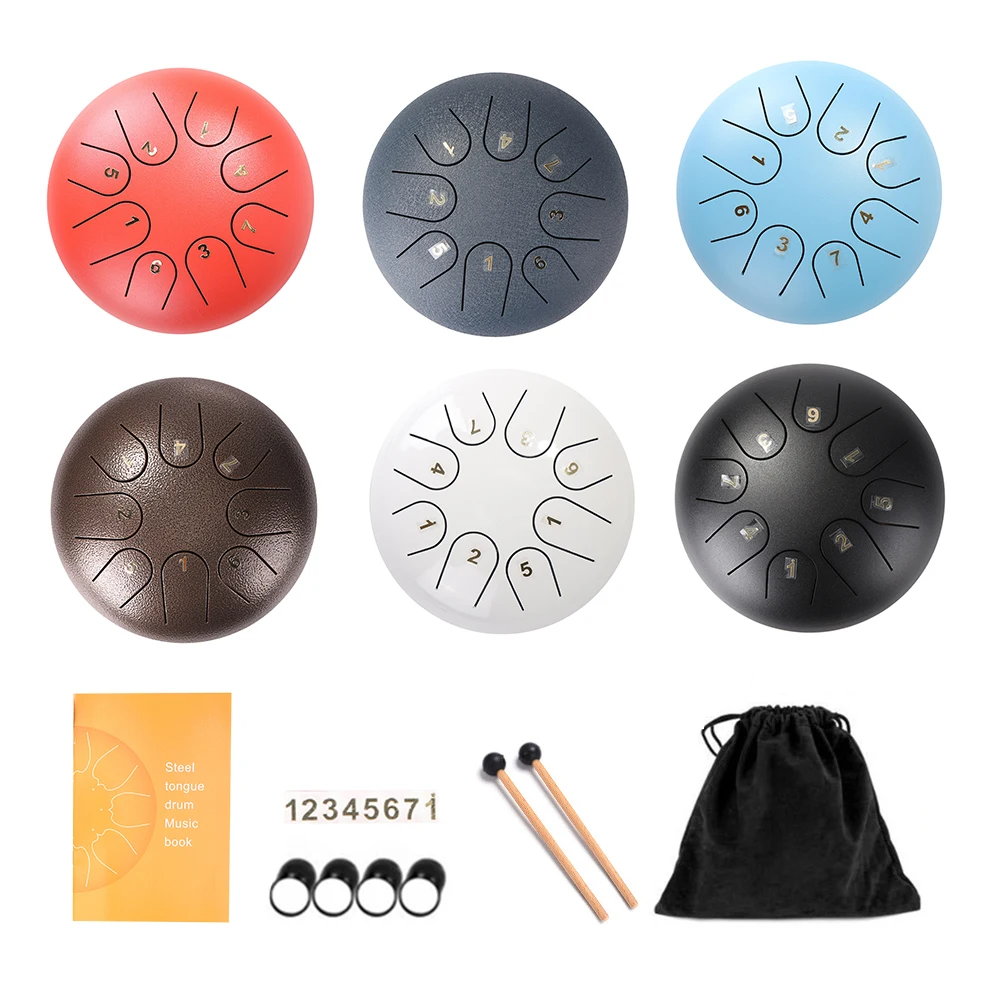 6 inch 8/11 Tones Steel Tongue Drum Hand Pan Drums Tank with Drumsticks Percussion Musical Instruments Drums Music Drum Bag Set
6 inch 8/11 Tones Steel Tongue Drum Hand Pan Drums Tank with Drumsticks Percussion Musical Instruments Drums Music Drum Bag Set