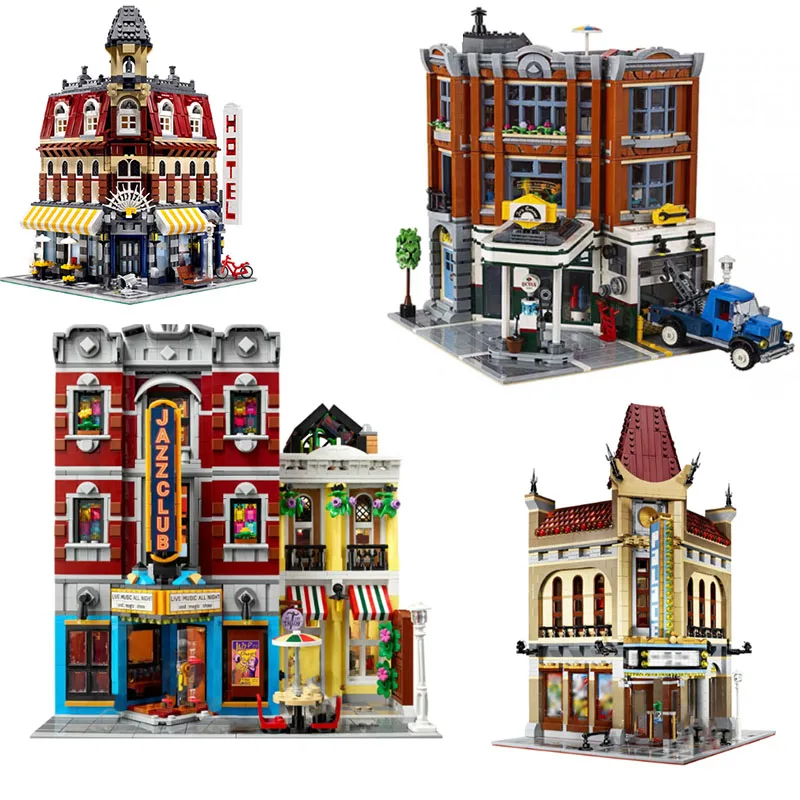 Creative Expert Jazz Club Pizzeria Shop Model Diner Bank Cafe Corner Toys Building Blocks Bricks Compatible 10312 Kid Toys Gift
Creative Expert Jazz Club Pizzeria Shop Model Diner Bank Cafe Corner Toys Building Blocks Bricks Compatible 10312 Kid Toys Gift