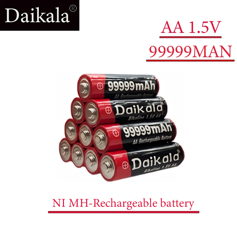 AA Battery 2023New Bestselling 99999MAh 1.5V AAalkalinity Rechargeable Battery for Remote Control Flashlights Toys+Free Shipping
AA Battery 2023New Bestselling 99999MAh 1.5V AAalkalinity Rechargeable Battery for Remote Control Flashlights Toys+Free Shipping
