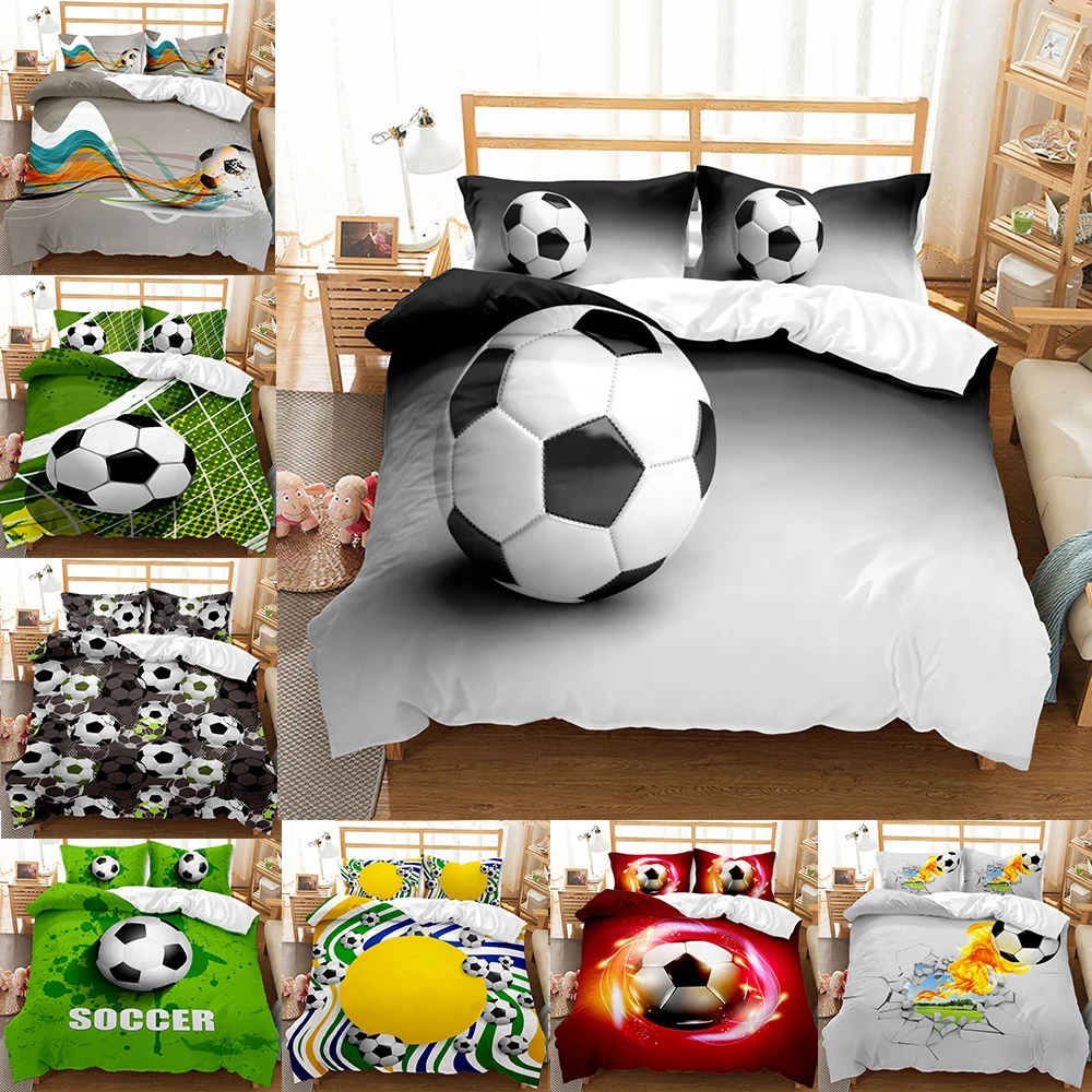 3D Printing Football Bedding Set Soccer Sports Duvet Cover Set For Kid Adult AU/UK/US Size Quilt Cover Sets
3D Printing Football Bedding Set Soccer Sports Duvet Cover Set For Kid Adult AU/UK/US Size Quilt Cover Sets