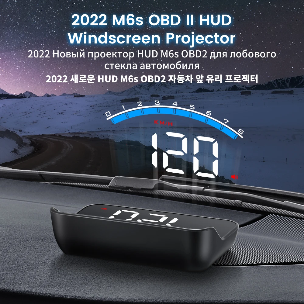 M6S Hud OBD2 II Eobd Head Up Display Speedometer Auto Electronics Overspeed Security Alarm Windshield Projector Car Accessories
M6S Hud OBD2 II Eobd Head Up Display Speedometer Auto Electronics Overspeed Security Alarm Windshield Projector Car Accessories