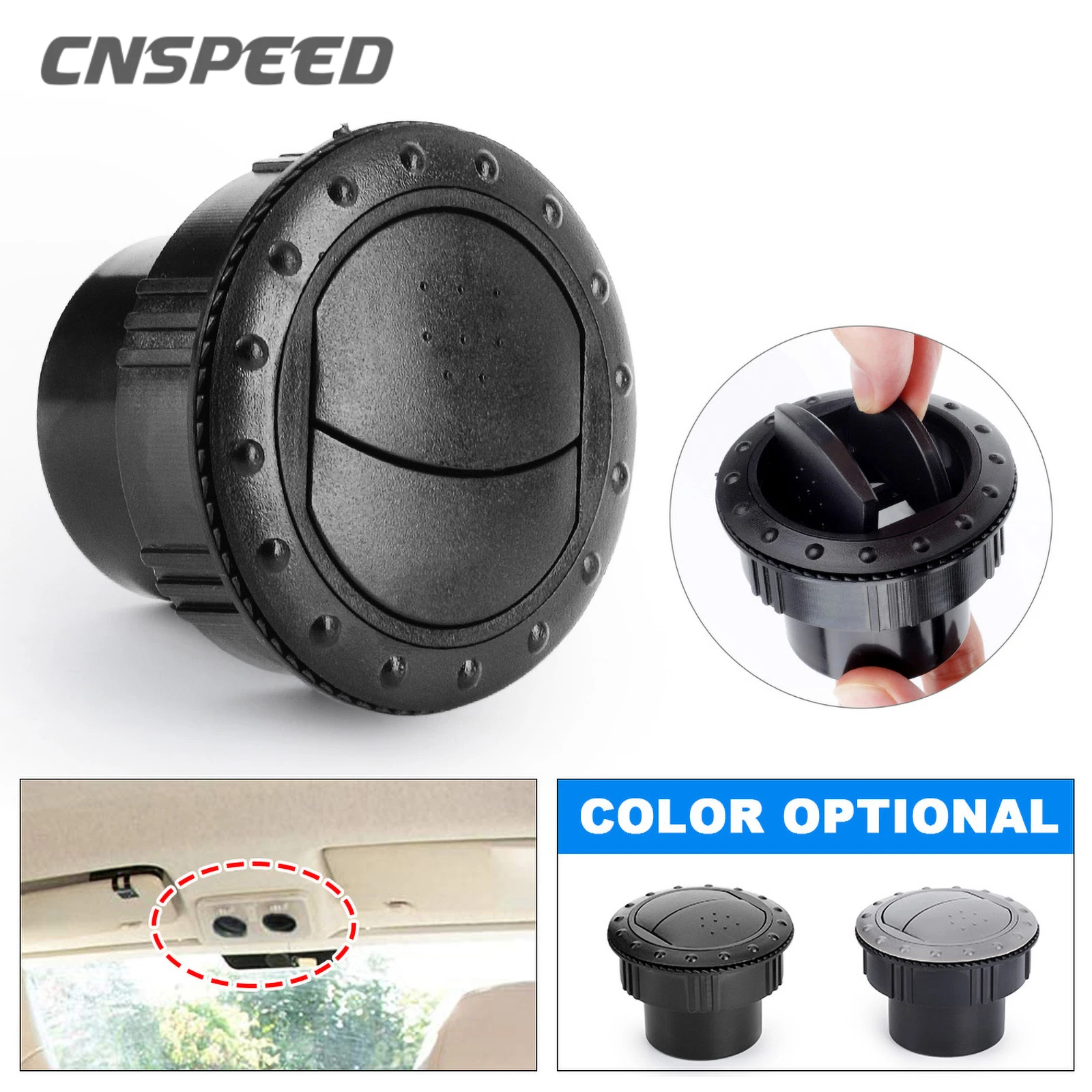 CNSPEED Car Dashboard Knob Type Rotation 65MM Universal Air Conditioning Outlet Vent Deflector for Bus RV Camper ATV A/C
CNSPEED Car Dashboard Knob Type Rotation 65MM Universal Air Conditioning Outlet Vent Deflector for Bus RV Camper ATV A/C