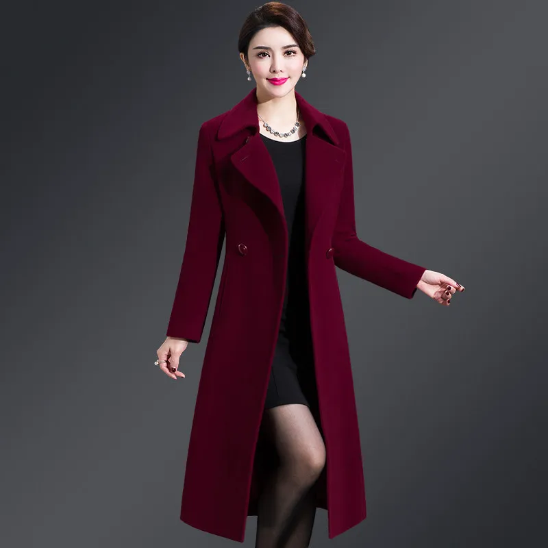 Women Woolen Coat 2022Autumn Winter Plus Size 5XL Elegant Long Coat Female Jacket Wool Blends Coat High Quality Abrigos Mujer
Women Woolen Coat 2022Autumn Winter Plus Size 5XL Elegant Long Coat Female Jacket Wool Blends Coat High Quality Abrigos Mujer