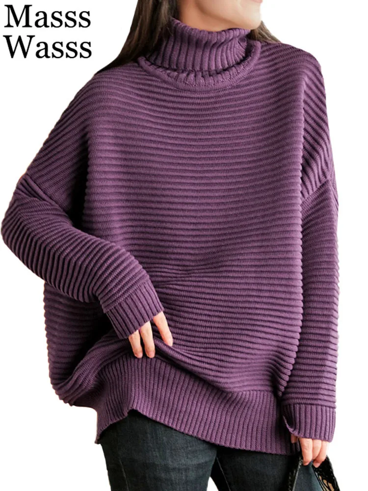 Masss Wasss Winter Fashion Knitted Pullover Womens Loose Vintage Turtleneck Warm Sweaters Ladies Luxury Casual Harajuku Jumpers
Masss Wasss Winter Fashion Knitted Pullover Womens Loose Vintage Turtleneck Warm Sweaters Ladies Luxury Casual Harajuku Jumpers
