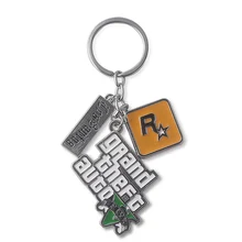 Game GTA5 Grand Theft Auto 5 Keychain Grand Theft Autob Rock Star Tommy High Quality Keyring For Women Men Fans Llavero Gift