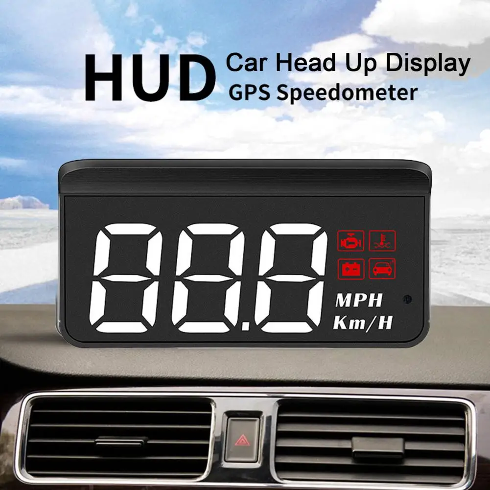 

Car Head Up Display Screen Speed Display Water Tank Temperature Detector Overspeed Warning OBD HUD Projection Auto Speedometer