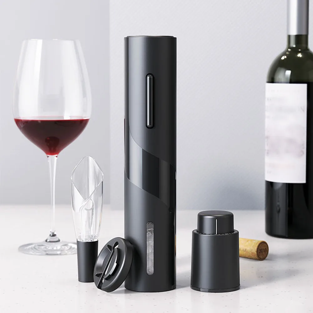 Full Automatic Electric Wine Opener Set 6 in 1 set Battery Operated Color Box Black Red Wine Opener
Full Automatic Electric Wine Opener Set 6 in 1 set Battery Operated Color Box Black Red Wine Opener