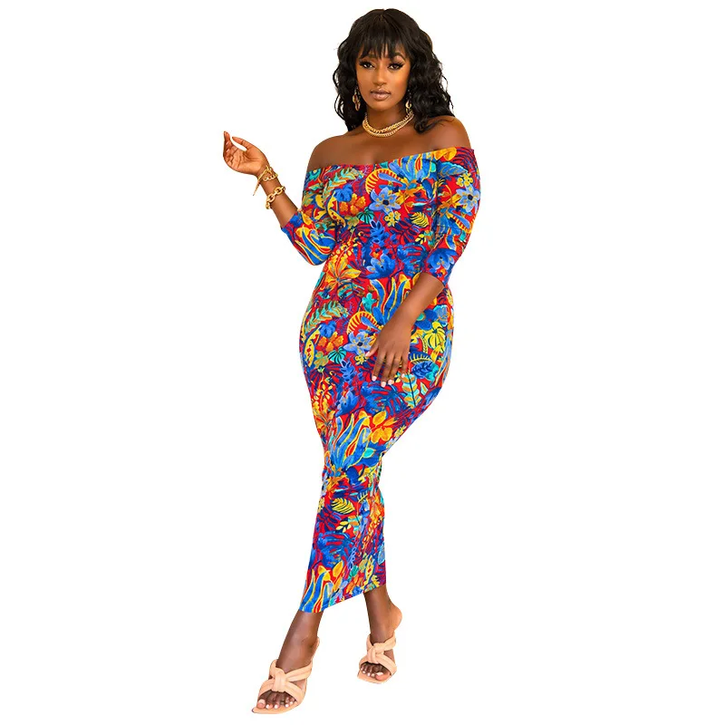 African Pencil Dress Women Slash Neck 3/4 Sleeve Traditional Africa Clothing Summer New Dashiki Print Robe African Dress Vestido
African Pencil Dress Women Slash Neck 3/4 Sleeve Traditional Africa Clothing Summer New Dashiki Print Robe African Dress Vestido
