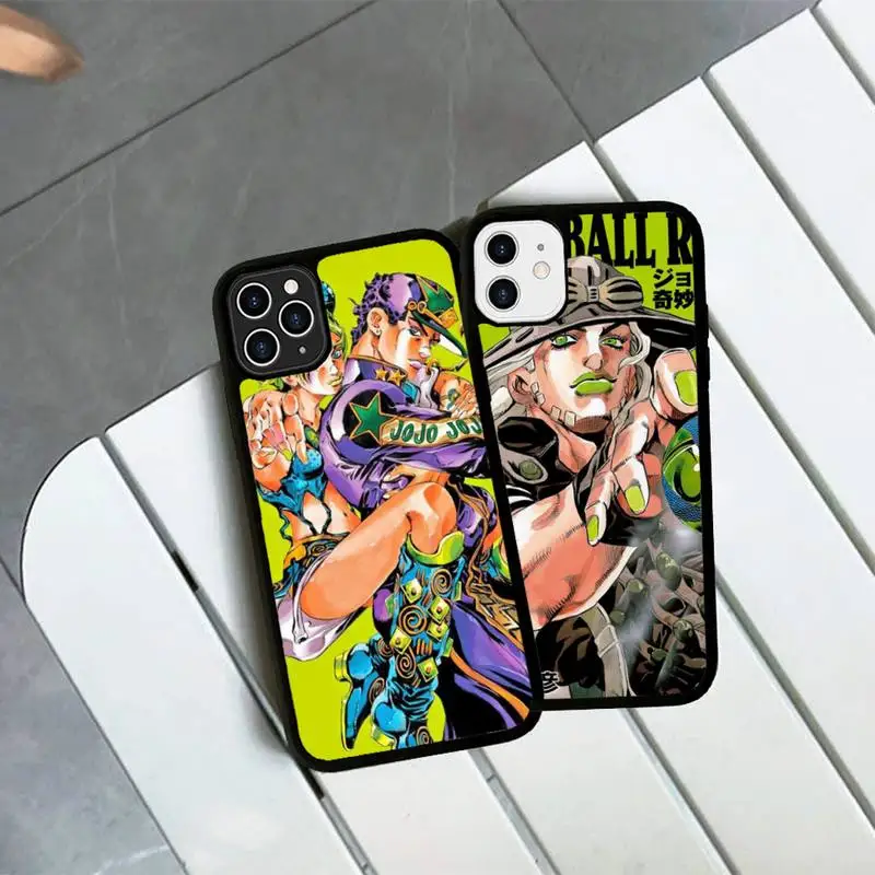 

Anime JoJos Bizarre Adventure Phone Case Silicone PC+TPU Case for iPhone 11 12 13 Pro Max 8 7 6 Plus X SE XR Hard Fundas