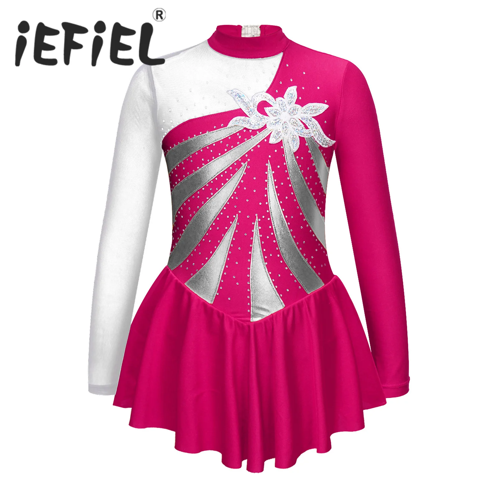 Kids Girls Ballet Tutu Dress Long Sleeve Rhinestone Figure Ice Skating Leotard Ballerina Dance Costume for Stage Performance
Kids Girls Ballet Tutu Dress Long Sleeve Rhinestone Figure Ice Skating Leotard Ballerina Dance Costume for Stage Performance