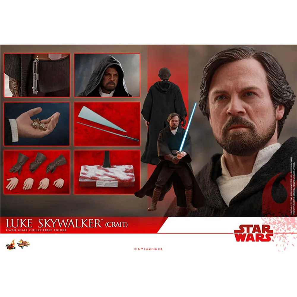 

Hot Toys Original 1/6 MMS507 Luke Skywalker (Crait) Star Wars: The Last Jedi Collectible Action Figure Anime Model Toys