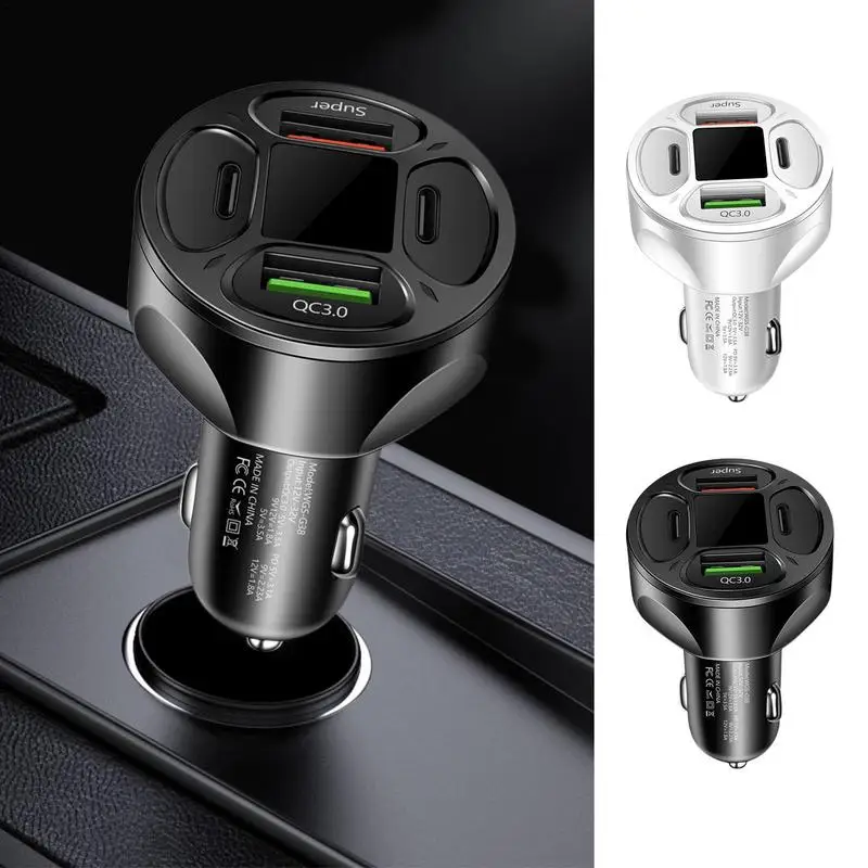 Car Fast Charger Universal Auto Type C Charger With 4 USB Ports Phone Charging Adapter For Most Cars And Multiple Electronics
Car Fast Charger Universal Auto Type C Charger With 4 USB Ports Phone Charging Adapter For Most Cars And Multiple Electronics