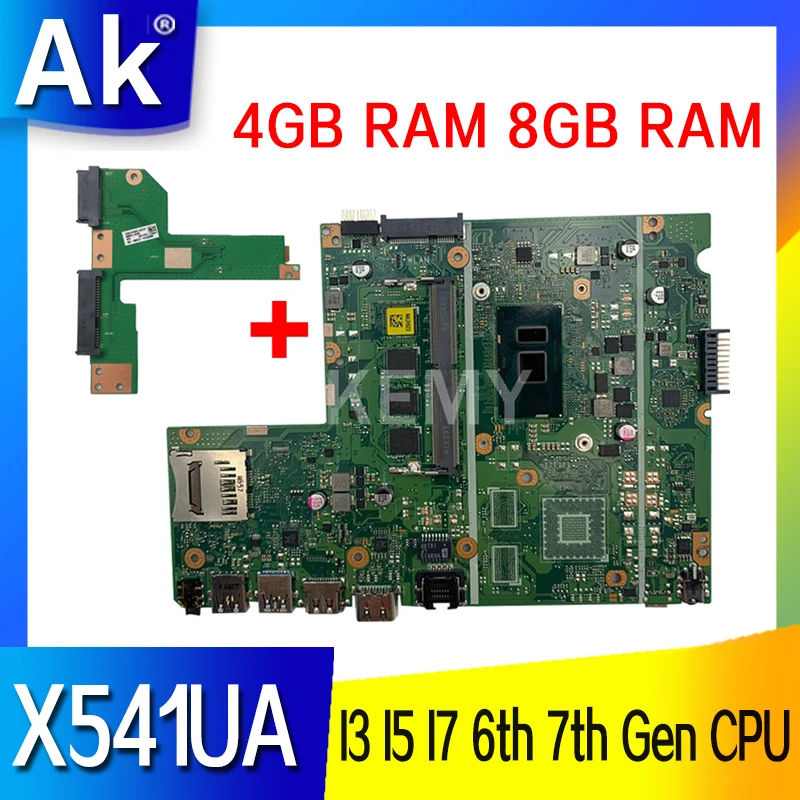 X541UA Motherboard I3 I5 I7 6th Gen 7th Gen CPU 4GB RAM 8GB RAM for ASUS X541UVK X541UV X541UA Laptop Motherboard Mainboard
X541UA Motherboard I3 I5 I7 6th Gen 7th Gen CPU 4GB RAM 8GB RAM for ASUS X541UVK X541UV X541UA Laptop Motherboard Mainboard