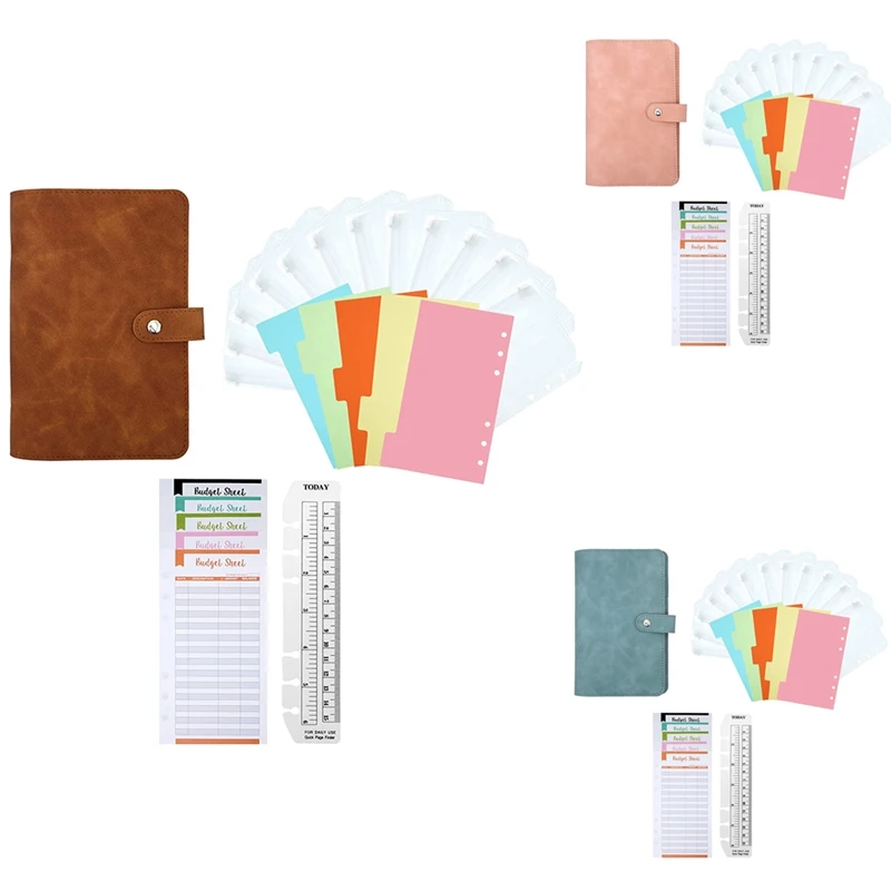 28 Pieces A6 Ring Binder Notebook, Budget Planner, 6 Holes Budget Binder With Binder Pockets, Budget Sheets
28 Pieces A6 Ring Binder Notebook, Budget Planner, 6 Holes Budget Binder With Binder Pockets, Budget Sheets
