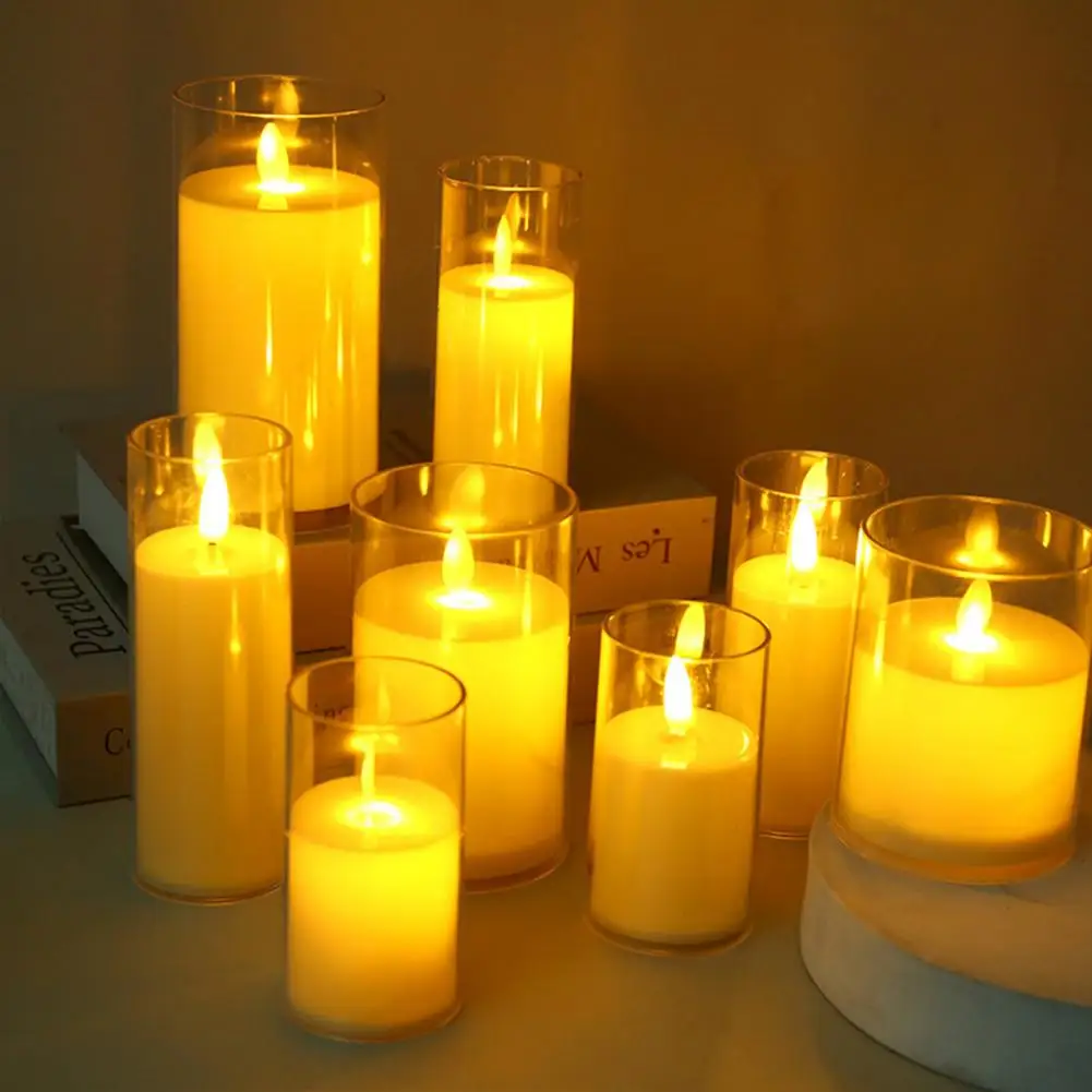 Simulation Electronic Candle Light Glow Swing Wick Built-in Batteries Glass Cup LED Glow Candle Light Decor For Valentine's Day
Simulation Electronic Candle Light Glow Swing Wick Built-in Batteries Glass Cup LED Glow Candle Light Decor For Valentine's Day