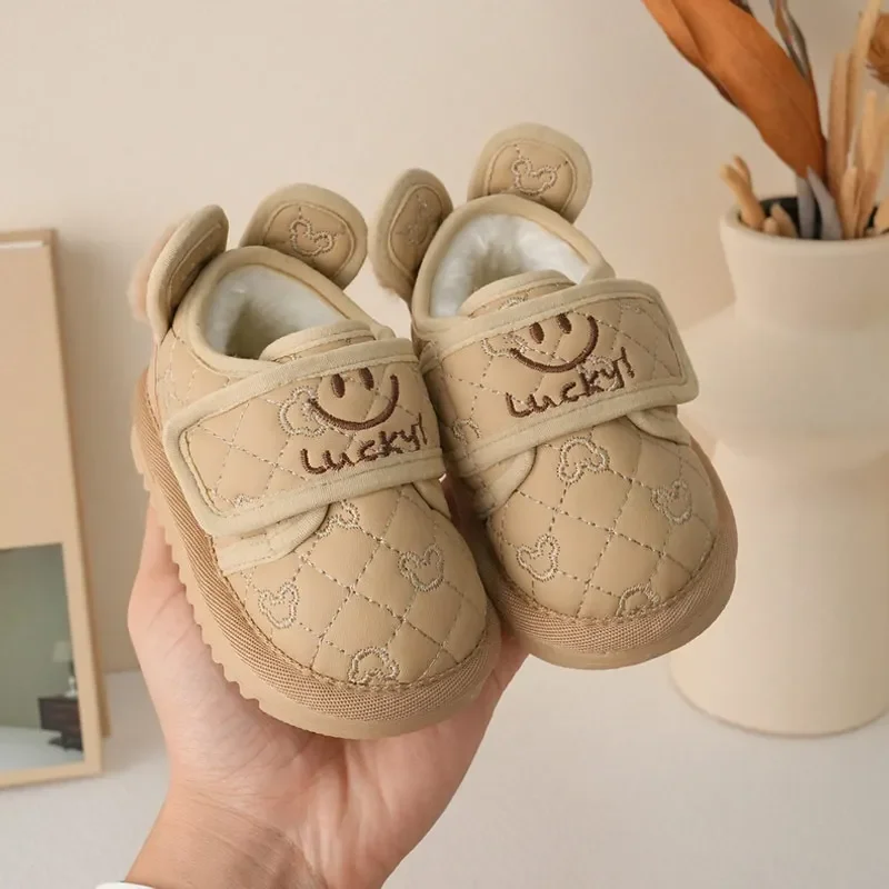 Children Boots Girl's Cute Bear Embroidery Short Boots Boy's Rabbit ears Soft Sole Warm Plush Infant Boots Size 17-28
Children Boots Girl's Cute Bear Embroidery Short Boots Boy's Rabbit ears Soft Sole Warm Plush Infant Boots Size 17-28