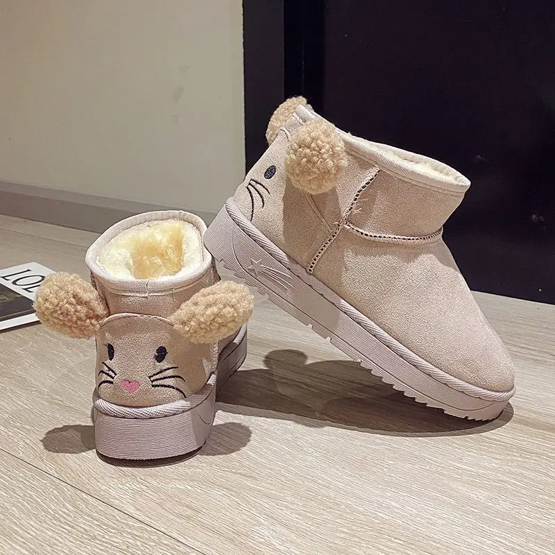 HOUZHOU Women's Ankle Boots Kawaii Shoes 2022 Autumn Winter Platform Harajuku Cute Cartoon Flats Footwear
HOUZHOU Women's Ankle Boots Kawaii Shoes 2022 Autumn Winter Platform Harajuku Cute Cartoon Flats Footwear