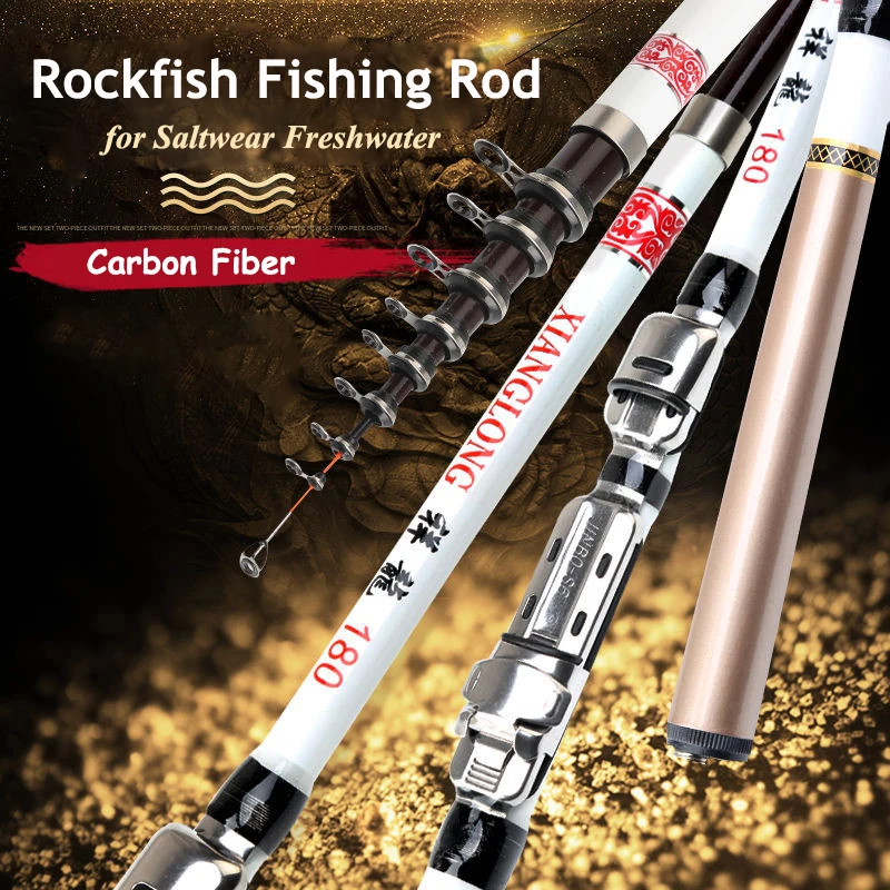 

Carbon Fiber Rockfish Fishing Rod,Spinning Telescopic Sea Pole,1.8M 2.1M 2.4M 2.7M 3.0M Ultralight Fishing Gear,Mini Handle Rod